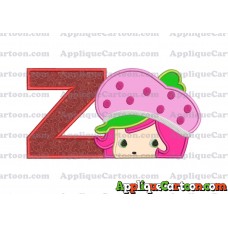 Strawberry Shortcake Applique Embroidery Design With Alphabet Z