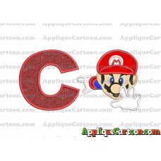 Super Mario Applique 02 Embroidery Design With Alphabet C