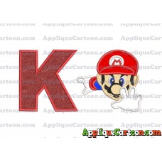 Super Mario Applique 02 Embroidery Design With Alphabet K