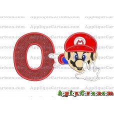Super Mario Applique 02 Embroidery Design With Alphabet O