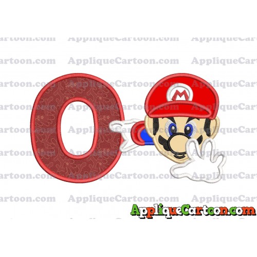 Super Mario Applique 02 Embroidery Design With Alphabet O