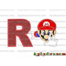 Super Mario Applique 02 Embroidery Design With Alphabet R
