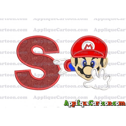 Super Mario Applique 02 Embroidery Design With Alphabet S