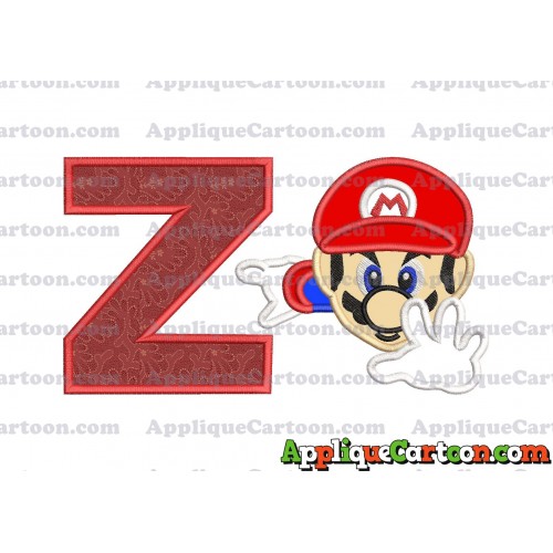 Super Mario Applique 02 Embroidery Design With Alphabet Z