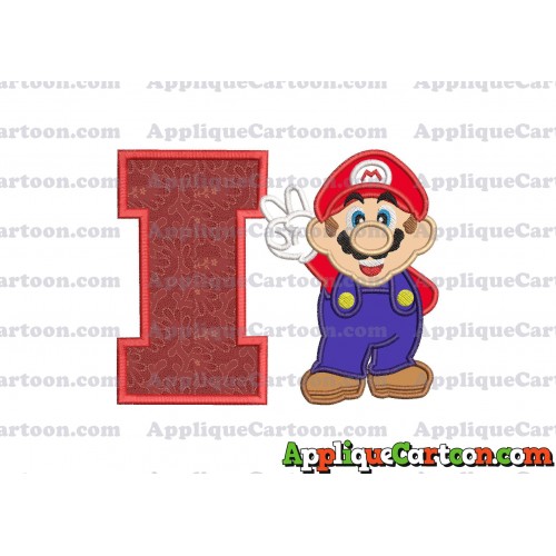 Super Mario Applique Embroidery Design With Alphabet I