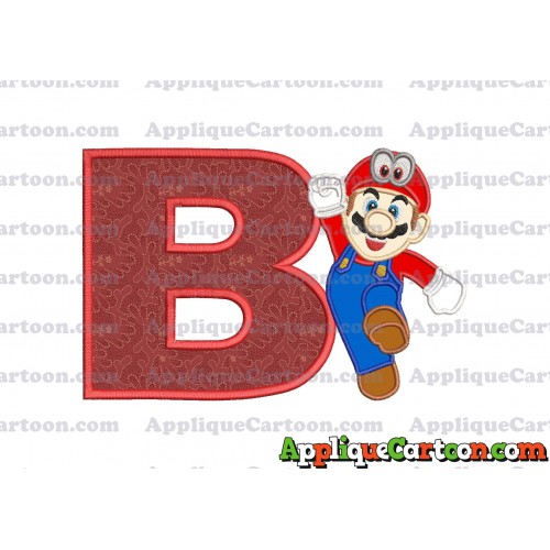 Super Mario Odyssey Applique 01 Embroidery Design With Alphabet B