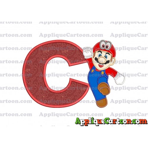 Super Mario Odyssey Applique 01 Embroidery Design With Alphabet C