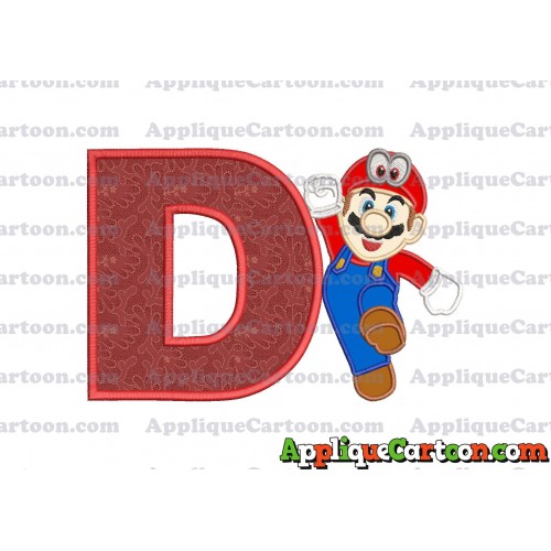 Super Mario Odyssey Applique 01 Embroidery Design With Alphabet D