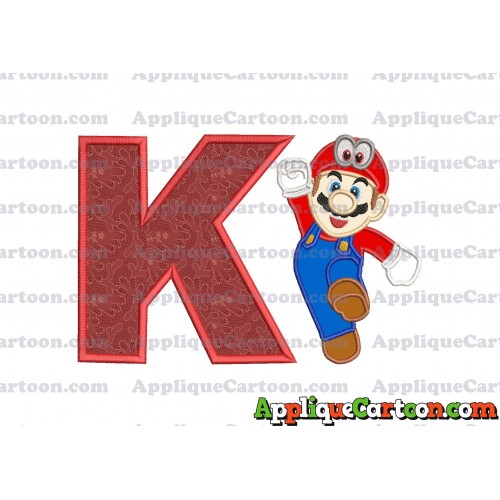 Super Mario Odyssey Applique 01 Embroidery Design With Alphabet K