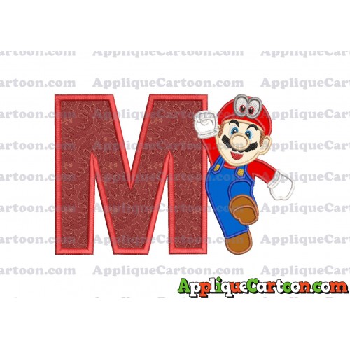 Super Mario Odyssey Applique 01 Embroidery Design With Alphabet M