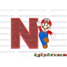 Super Mario Odyssey Applique 01 Embroidery Design With Alphabet N