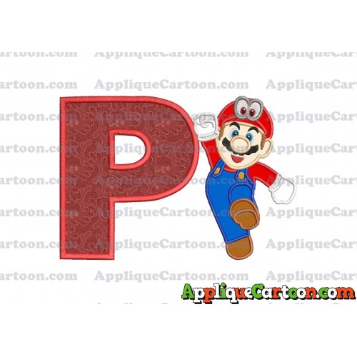 Super Mario Odyssey Applique 01 Embroidery Design With Alphabet P