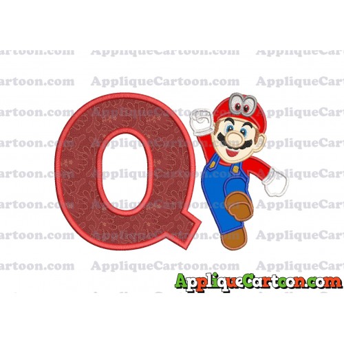 Super Mario Odyssey Applique 01 Embroidery Design With Alphabet Q