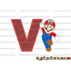 Super Mario Odyssey Applique 01 Embroidery Design With Alphabet V