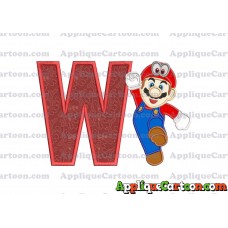 Super Mario Odyssey Applique 01 Embroidery Design With Alphabet W