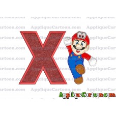 Super Mario Odyssey Applique 01 Embroidery Design With Alphabet X