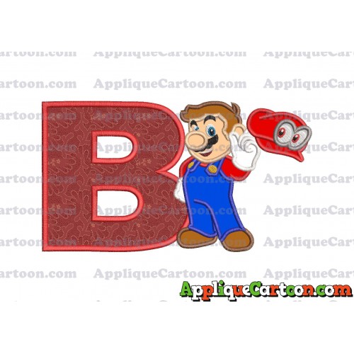 Super Mario Odyssey Applique 02 Embroidery Design With Alphabet B