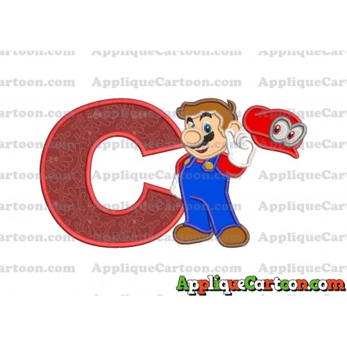 Super Mario Odyssey Applique 02 Embroidery Design With Alphabet C