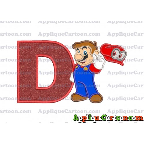 Super Mario Odyssey Applique 02 Embroidery Design With Alphabet D