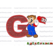 Super Mario Odyssey Applique 02 Embroidery Design With Alphabet G