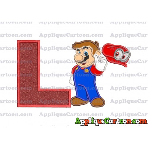 Super Mario Odyssey Applique 02 Embroidery Design With Alphabet L