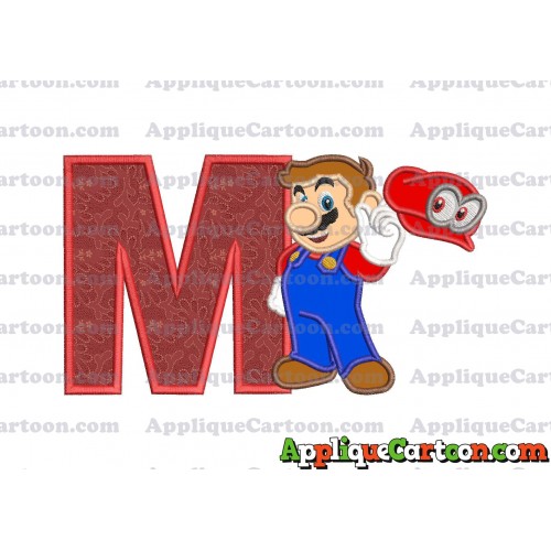 Super Mario Odyssey Applique 02 Embroidery Design With Alphabet M