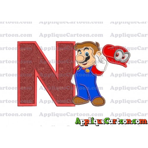 Super Mario Odyssey Applique 02 Embroidery Design With Alphabet N