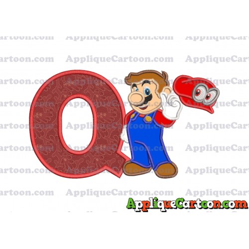 Super Mario Odyssey Applique 02 Embroidery Design With Alphabet Q