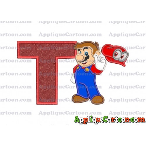 Super Mario Odyssey Applique 02 Embroidery Design With Alphabet T