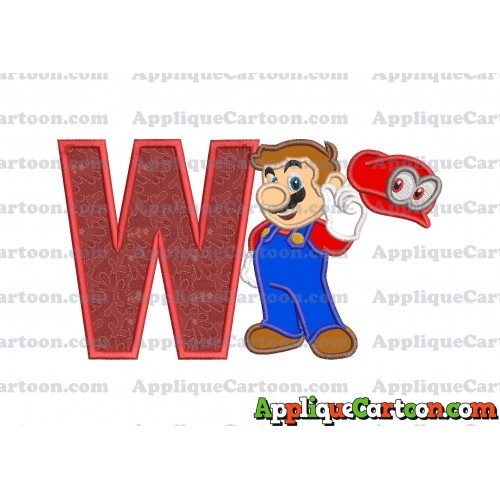 Super Mario Odyssey Applique 02 Embroidery Design With Alphabet W