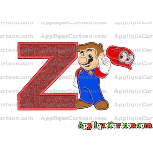 Super Mario Odyssey Applique 02 Embroidery Design With Alphabet Z