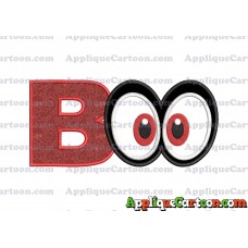 Super Mario Odyssey Eyes Applique Embroidery Design With Alphabet B