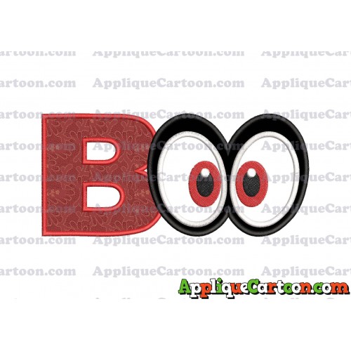Super Mario Odyssey Eyes Applique Embroidery Design With Alphabet B