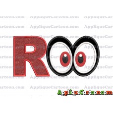 Super Mario Odyssey Eyes Applique Embroidery Design With Alphabet R