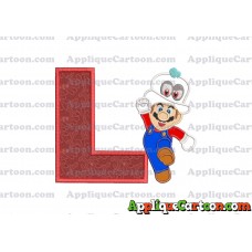 Super Mario Odyssey With Cappy Hat Applique 01 Embroidery Design With Alphabet L