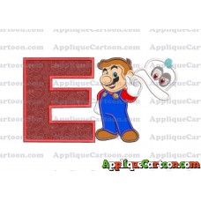 Super Mario Odyssey With Cappy Hat Applique 02 Embroidery Design With Alphabet E