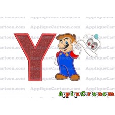 Super Mario Odyssey With Cappy Hat Applique 02 Embroidery Design With Alphabet Y