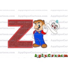 Super Mario Odyssey With Cappy Hat Applique 02 Embroidery Design With Alphabet Z