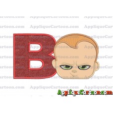 The Boss Baby Applique Embroidery Design With Alphabet B