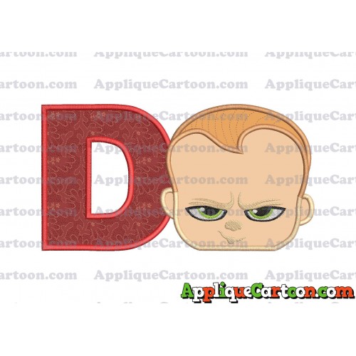 The Boss Baby Applique Embroidery Design With Alphabet D