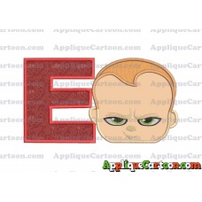 The Boss Baby Applique Embroidery Design With Alphabet E