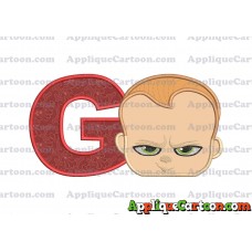 The Boss Baby Applique Embroidery Design With Alphabet G