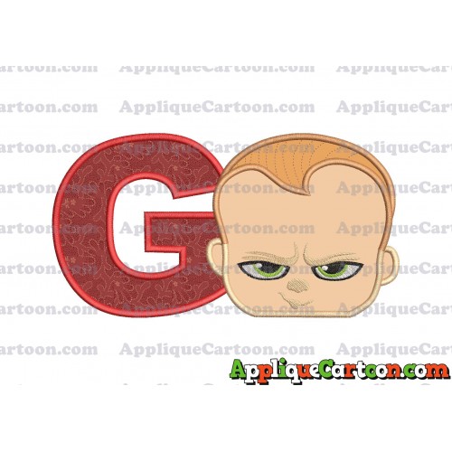 The Boss Baby Applique Embroidery Design With Alphabet G