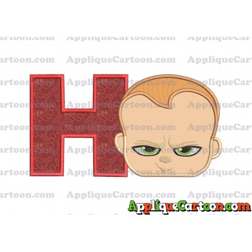 The Boss Baby Applique Embroidery Design With Alphabet H