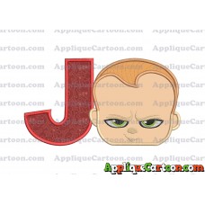 The Boss Baby Applique Embroidery Design With Alphabet J