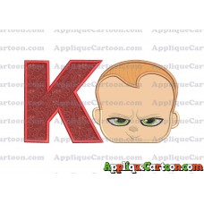 The Boss Baby Applique Embroidery Design With Alphabet K