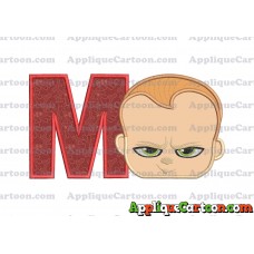 The Boss Baby Applique Embroidery Design With Alphabet M