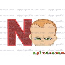 The Boss Baby Applique Embroidery Design With Alphabet N