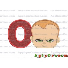 The Boss Baby Applique Embroidery Design With Alphabet O