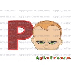 The Boss Baby Applique Embroidery Design With Alphabet P